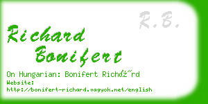 richard bonifert business card